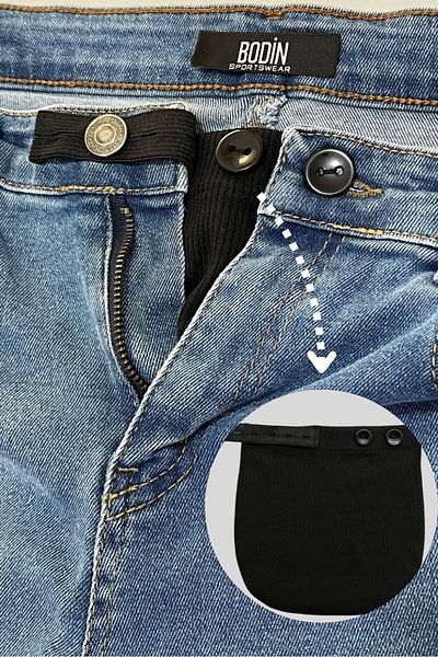 bodin Waist Expander Corded Maternity Trousers Women's Trousers Elastic Lycra Right Button Compatible