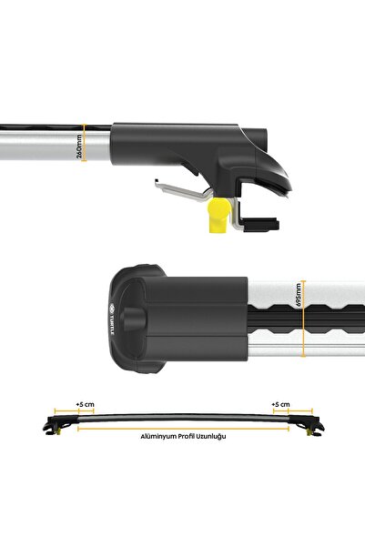 Cross Ssangyong Rexton Turtle Air1 Ara Atkı 2013-2017 Arası Uyumlu - Gri