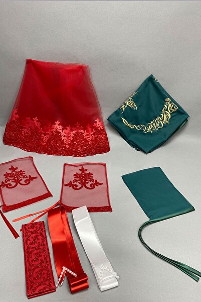 Hayalperest boncuk Σετ κοσμημάτων με κορδέλα με γκλίτερ νυφικό πέπλο και κέντ...