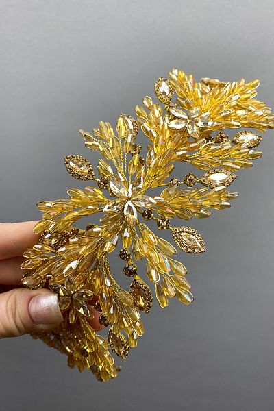 Hayalperest boncuk Coroana de mireasa cu margele Arden - Accesoriu pentru banda de par