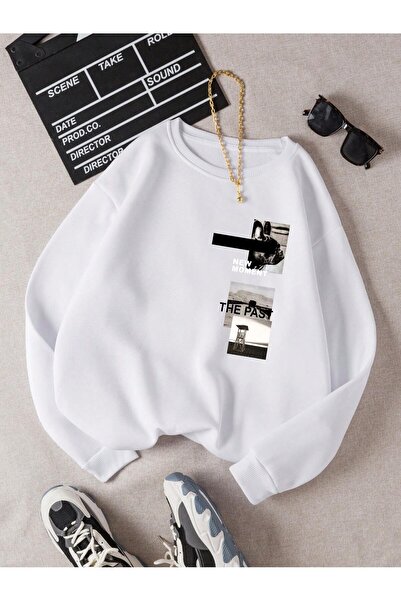 donamod سويت شيرت مبطن حراريًا بطبعة حروف وكلب من سلسلة Coke