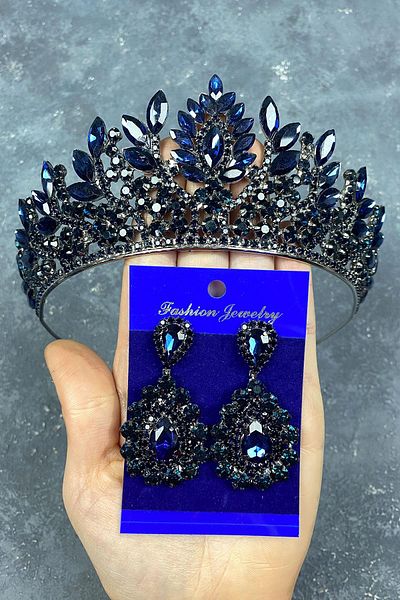 Hayalperest boncuk Set de coroană și cercei Danver Stone Bridal Henna