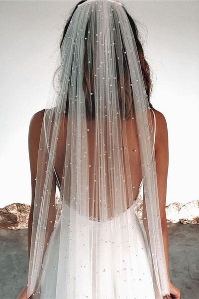Hayalperest boncuk Wedding Dress Accessory Wedding Pearl Bridal Veil 1.5 Mt