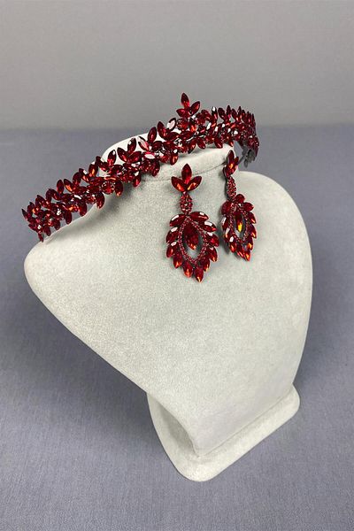 Hayalperest boncuk Set de cercei Vera Slim Elegant Mireasa Henna Crown și Shuttle