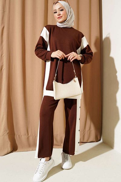 VOLT CLOTHİNG Women's Loyşa Stripe Detailed Double Suit