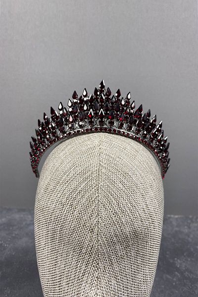 Hayalperest boncuk Coroană de mireasă tridimensională Burgundy Drop