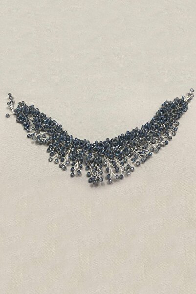 Hayalperest boncuk Accesoriu pentru păr cu cristale albastru gri