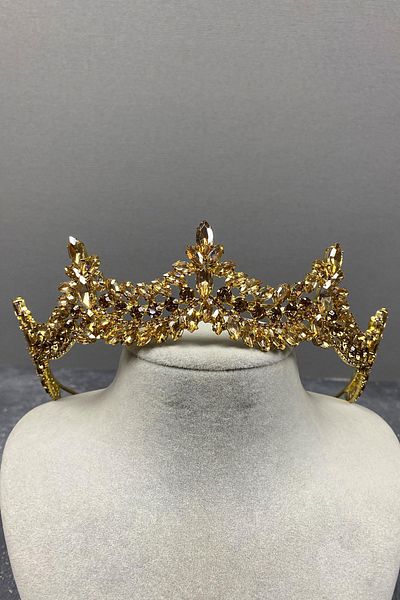 Hayalperest boncuk Νυφική ​​τιάρα Henna Venice Stone