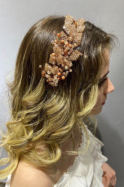 Hayalperest boncuk Accesoriu pentru păr și turban cu mărgele model Leaf