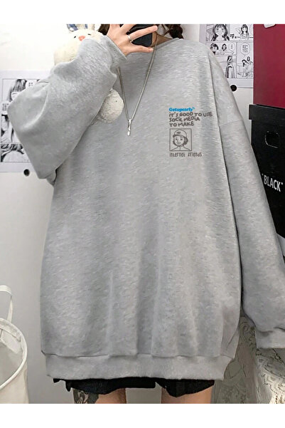 Adrift GETUPEARLY Ειδικό Πολύχρωμο Φούτερ με Λαιμόκοψη Ποδηλάτου από Βαμβάκι ...