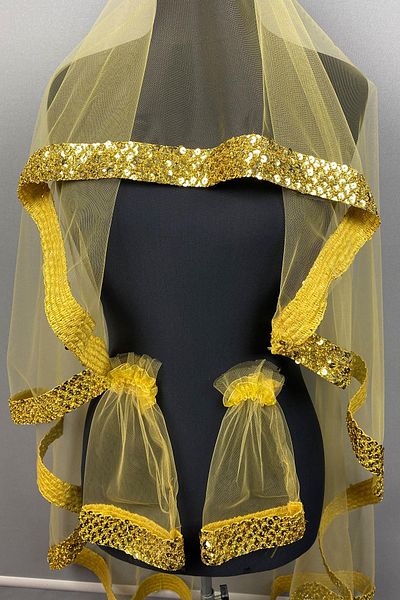Hayalperest boncuk Elegant Model Sequin Bridal Henna Veil Face Cover