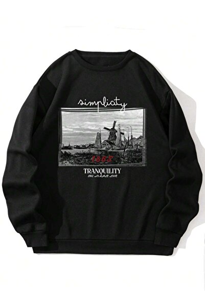 donamod Coko серия Manfinity Hypemode Снимка и букви Графична подплатена блуза