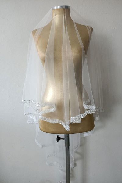 Hayalperest boncuk White Water Model Embroidered Bridal Henna Veil Face Cover 2 Mt