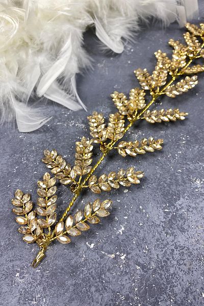 Hayalperest boncuk Accesoriu pentru păr de mireasă Dilana Leaf Branched Band
