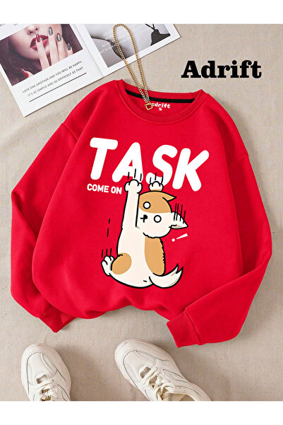 Adrift Task Come On Y2k Stil Harajuku Trend Stradal Design Harajuku/gotic Roșu