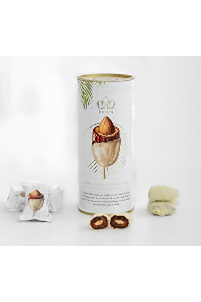 Huries Beyaz Çikolata Kaplı Bademli Hurma 200 Gr