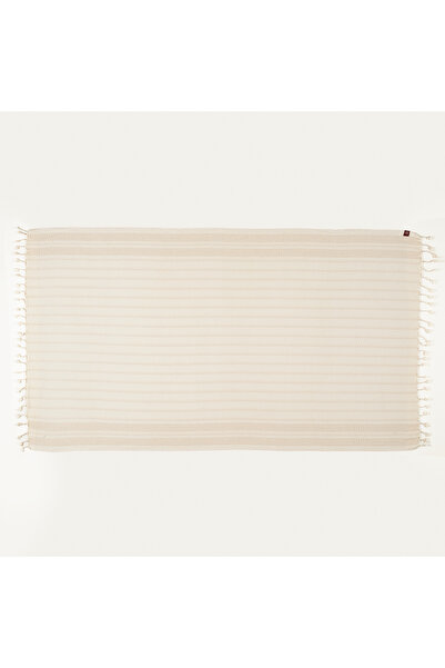 Zsa Zsa Zsu شريط قطن مصبوغ بخطوط عمودية مهدبة من باكلان، قطن 100%، مقاس 90x17...