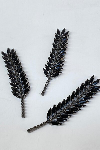 Hayalperest boncuk Yaprak Desen Ütüyle Yapışan Parlak Taşlı Aplik