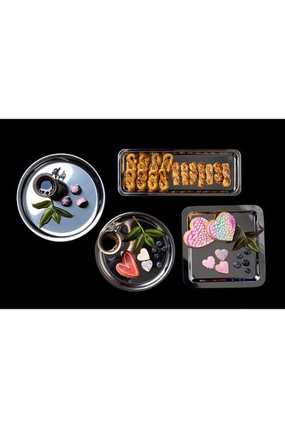NY HOME 4-Piece Presentation Tabs Square, Round, Baton Decorative Service Tabs