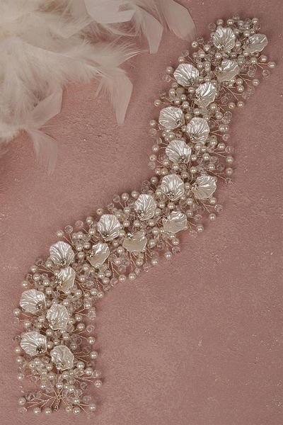 Hayalperest boncuk Enameled Stoned Vera Bridal Hair and Turban Accessory