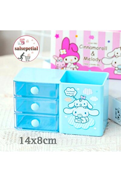 not حافظة أقلام سينامورول، حامل أقلام لسطح المكتب، حافظة أقلام سينامورول مع أدراج، منظم لسطح المكتب