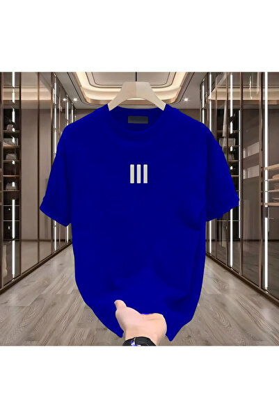 BİKOMBİNE Newon 3 Çizgi Baskılı Beyaz Erkek Tshirt