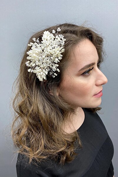 Hayalperest boncuk Accesoriu pentru păr și turban ecru