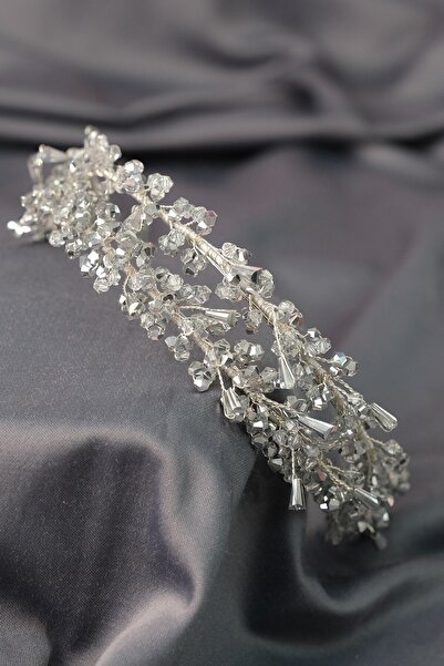 Hobigram Gray Talya Double Row Beaded Bridal Henna Crown – Other Hair Accessories, Stylish Design – Other Hair Accessories