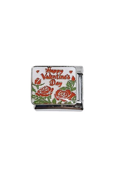 RoseCo00 Valentine's Day Steel Italian Charm Bracelet