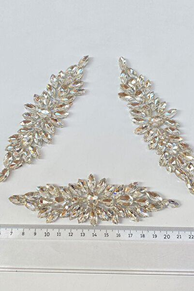 Hayalperest boncuk Damla Mekik Taşlı Ütüyle Yapışan Parlak Taşlı Aplik