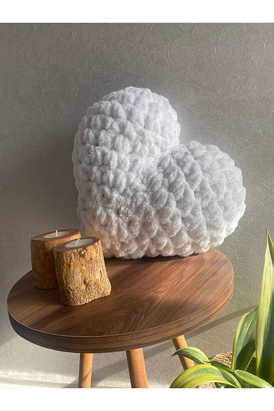 Alize Puffy Lined Heart Pillow