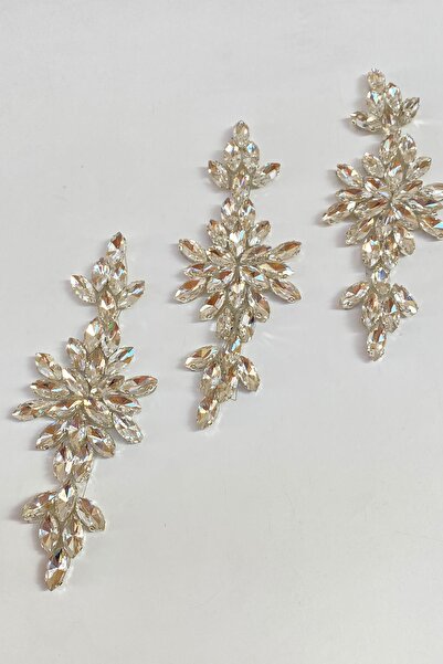 Hayalperest boncuk Şeffaf Mekik Taşlı Ütüyle Yapışan Parlak Taşlı Aplik