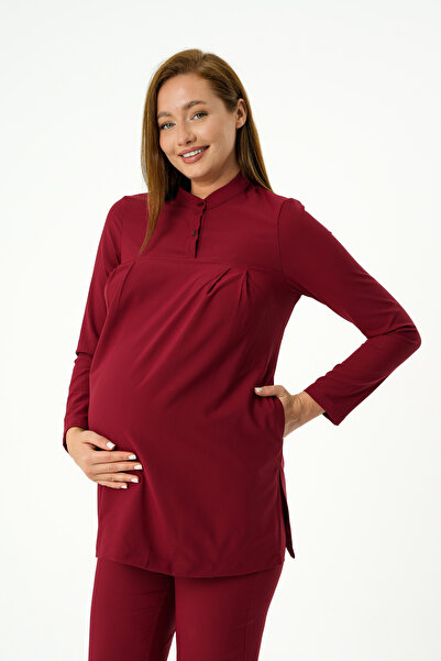 almesta Anka Hamile Hemşire Doktor Cerrahi Üst Forma Uzun Kol Scrubs