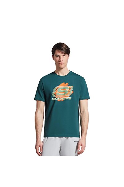 SKECHERS Μπλουζάκι με μεγάλο πράσινο λογότυπο S222253