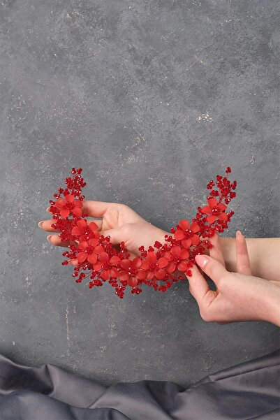 Hayalperest boncuk Accesoriu pentru păr și turban Nida Flower Mineli Bridal T...