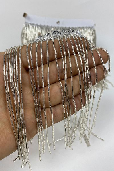 Hayalperest boncuk 15 Cm Beaded Pipe Fringe Tassel - 1 Mt
