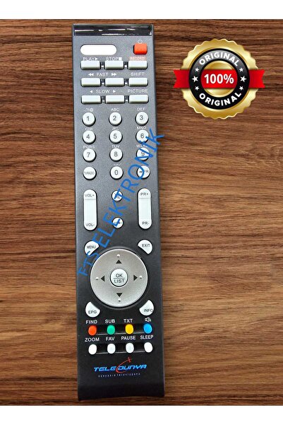 Teledünya Hd Record Uydu Kumandası (ORJİNAL) LOGOLU