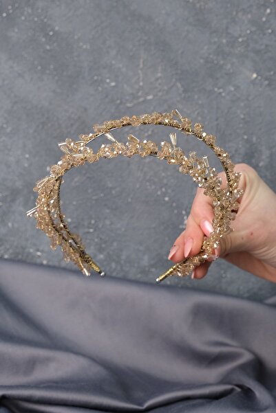 Hayalperest boncuk Τάλια Κορώνα Νυφικής Χένας με Διπλή Σειρά Χάντρες