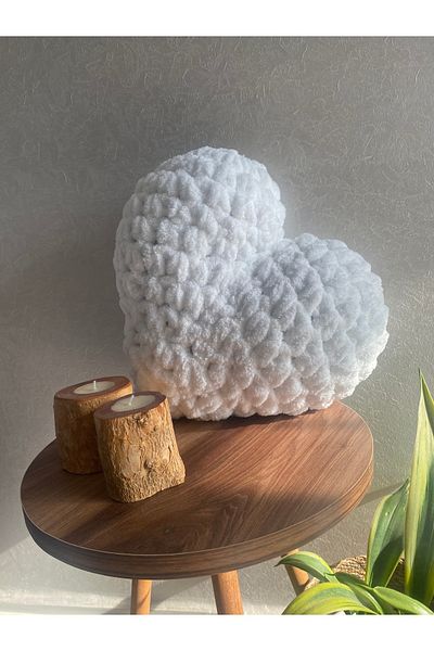 Alize Puffy Lined Heart Pillow
