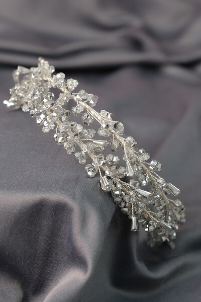 Hayalperest boncuk Τάλια Κορώνα Νυφικής Χένας με Διπλή Σειρά Χάντρες