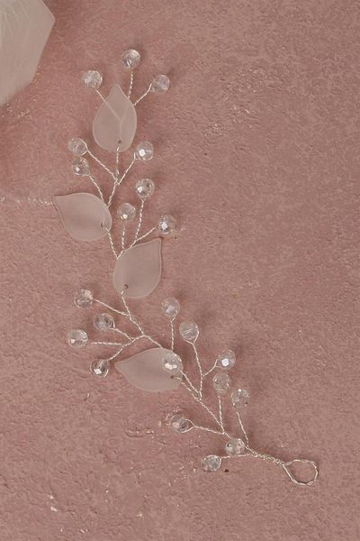 Hayalperest boncuk Stoned Flower Motif Bridal Hair and Turban Accessory