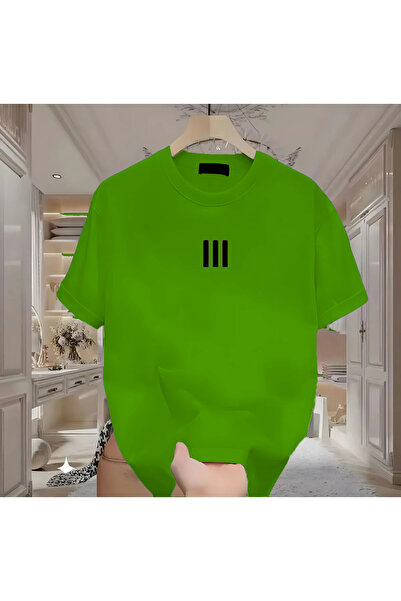 BİKOMBİNE 3 Çizgi Baskılı Beyaz Erkek Tshirt