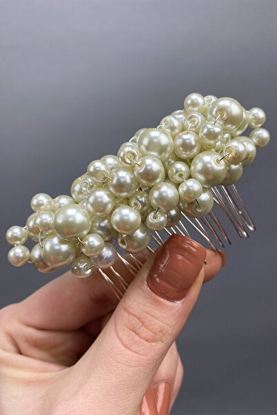 Hayalperest boncuk Accesoriu pentru păr de mireasă cu cataramă cu piepteni Divent