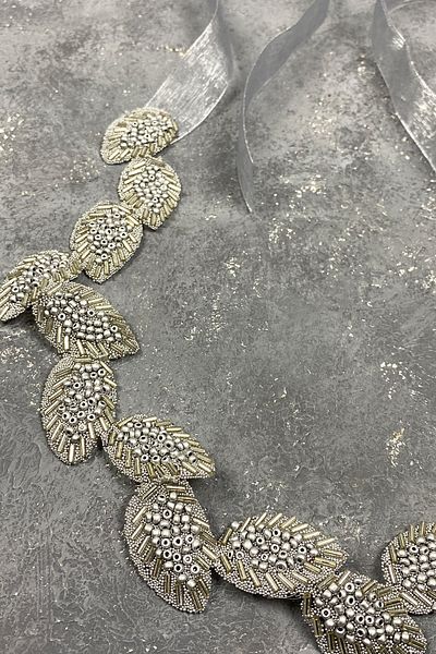 Hayalperest boncuk Centura de rochie din piatra argintie si accesoriu pentru talie