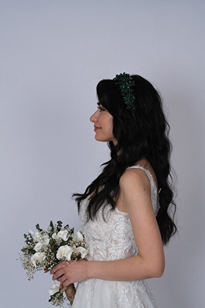 Hayalperest boncuk Accesoriu pentru păr și turban Nida Flower Mineli Bridal Tiara