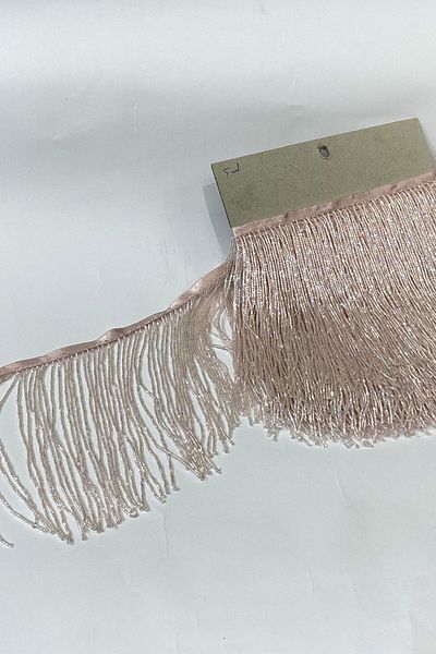 Hayalperest boncuk Light Pink Beaded 15 Cm Fringe Tassel