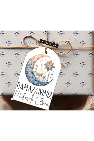 Hiras Dizayn 40Pcs Welcome - Ramadan Happy Thank You Card & Shake Label Packing