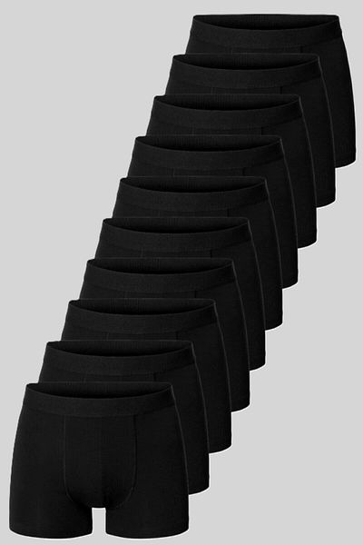 enmodaiçgiyim 10 fekete Lycra férfi boxer