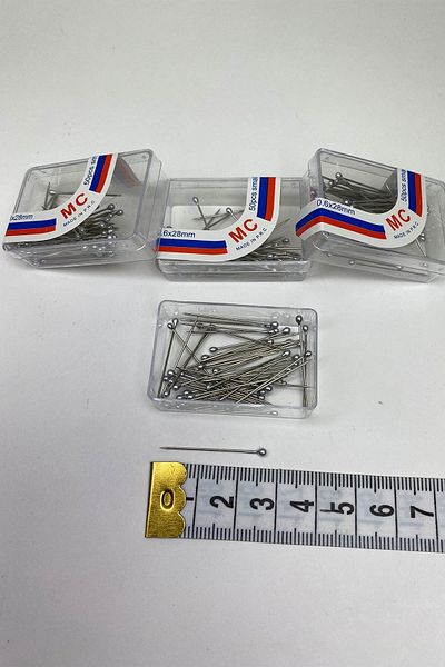 Hayalperest boncuk 50 Pieces Silver Headed Bulk Needles - 20 Boxes