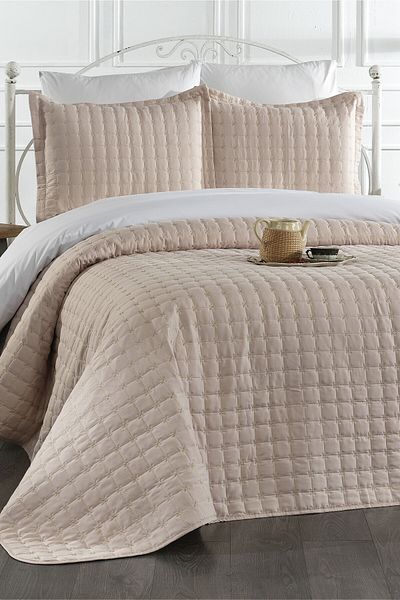 Levanzo Alden Beige Double Bedspread